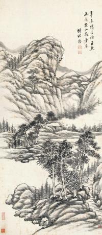 王学浩 辛未（1811）年作 溪山无尽 立轴