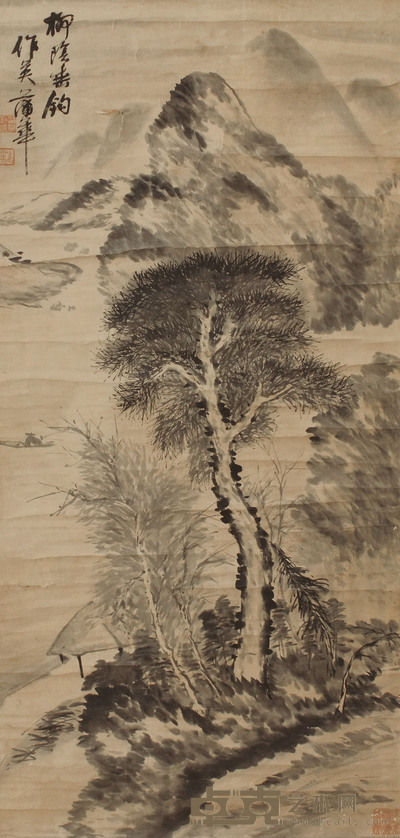 蒲华 山水 立轴 134×64cm