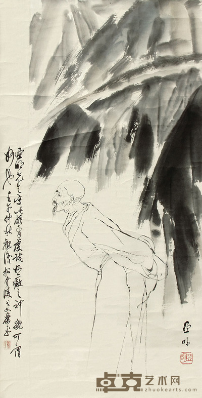 亚明 人物 立轴 90×42cm