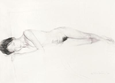 何多苓 2002年作 躺着的肖像