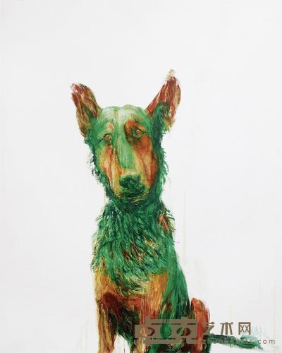 周春芽 2006年作 绿狗 150×120cm