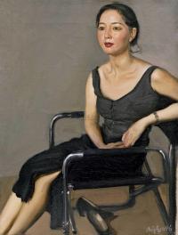 陈丹青 1996年作 闲坐的女画家
