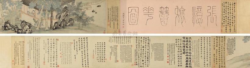 方婉仪 甲辰（1784年）作 张忆娘簪花图 手卷