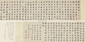 王澍 雍正癸卯(1723年)作 楷书《岳阳楼记》 手卷