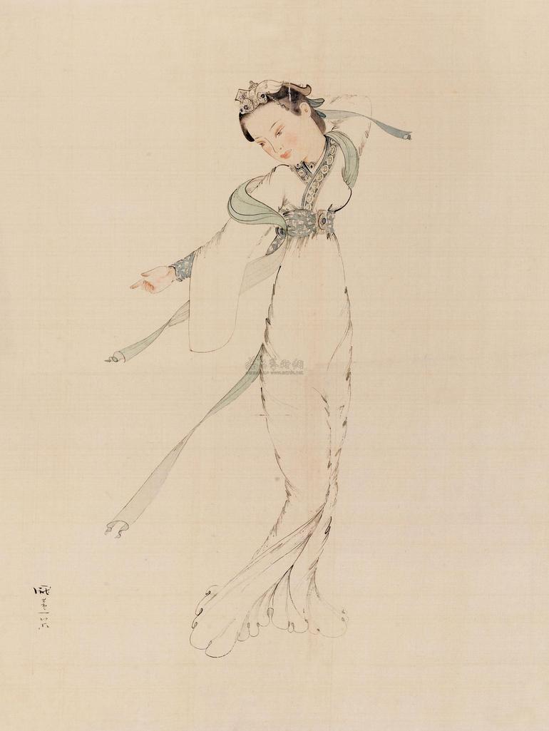庞熏琴 仕女图 镜心