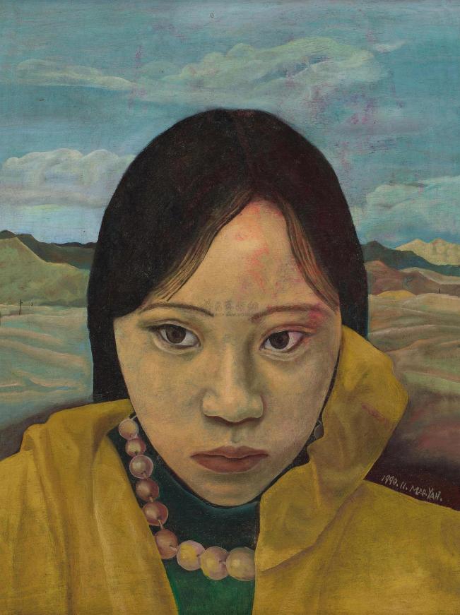 毛焰 1990年作 女青年肖像