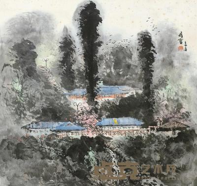 王维宝 壬申（1992）年作 松岛风韵 镜片 65×68.8cm