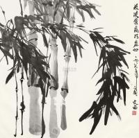 刘文西 1987年作 墨竹 镜片