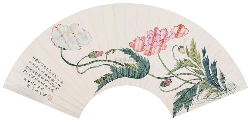 金章 上林花开 扇面