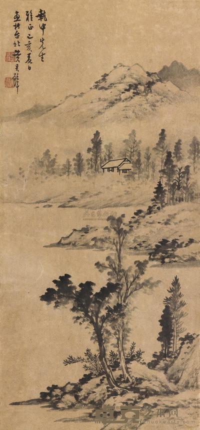 黄君璧 己亥（1959）年作 山水 镜片 56.5×26.2cm