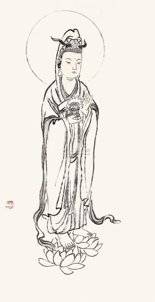 圆霖 大势至菩萨 镜心