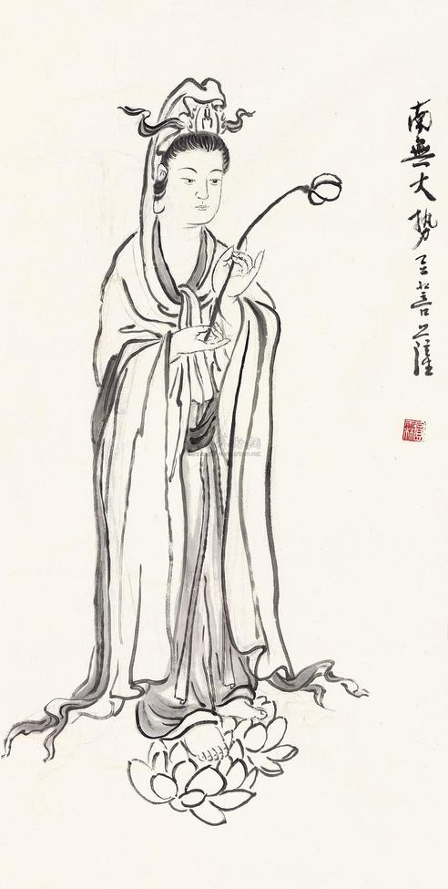 圆霖 大势至菩萨 镜心