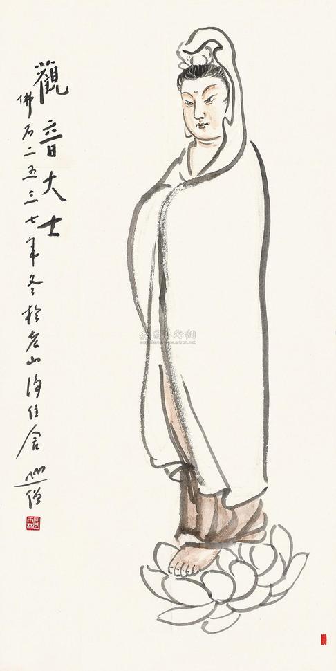 圆霖 观音大士 镜心