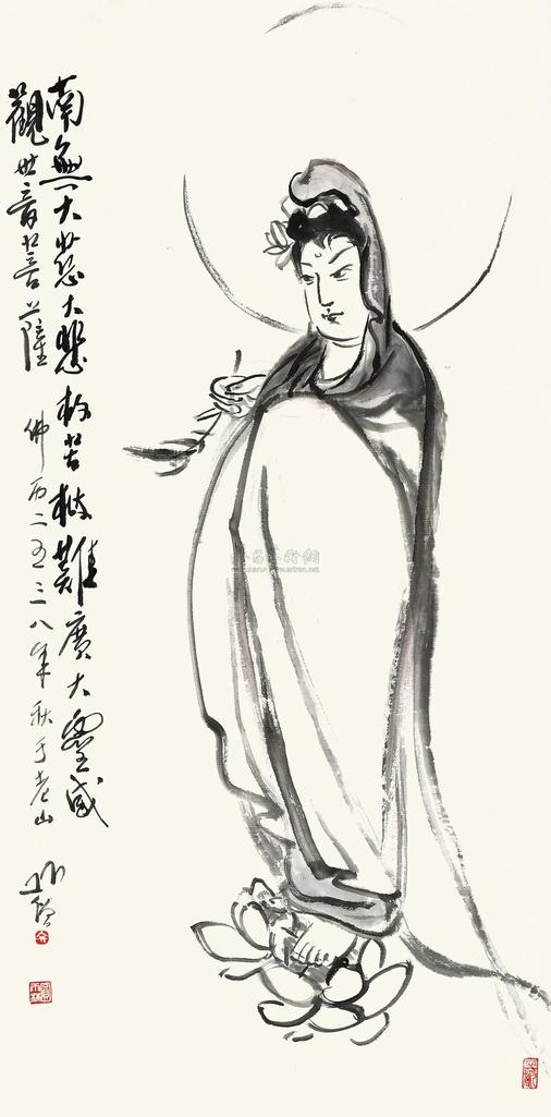圆霖 观音大士 镜心
