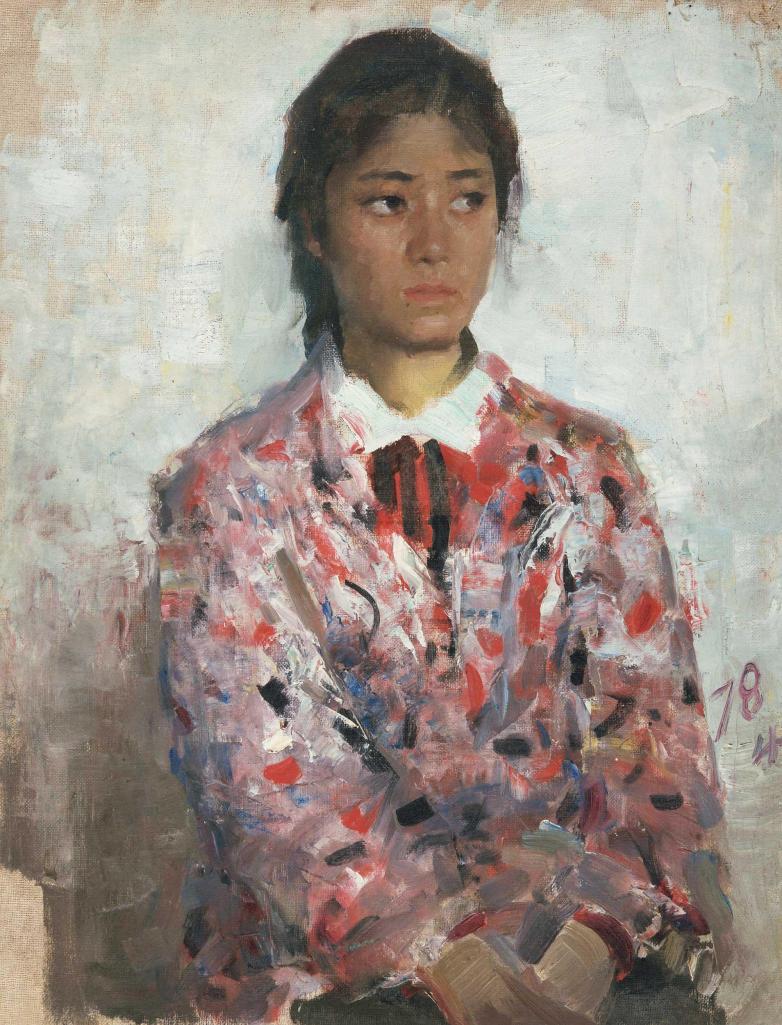何多苓 1978年作 女青年肖像