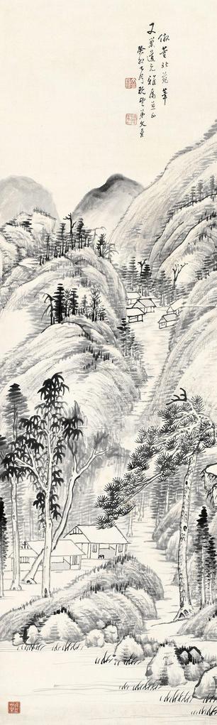 项文彦 仿董其昌山水 立轴