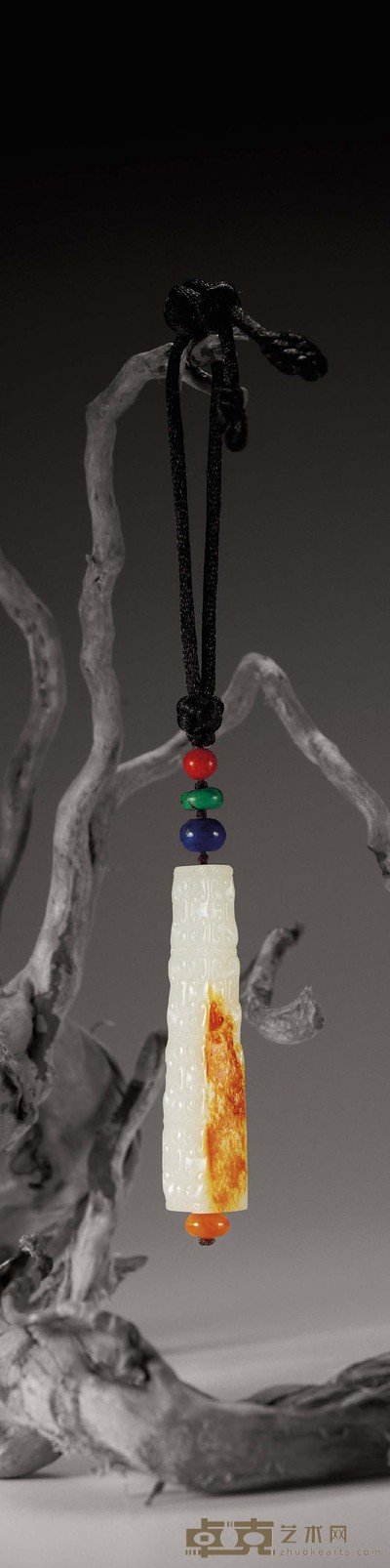 李剑 云纹勒子 白玉挂件 61×13×13mm