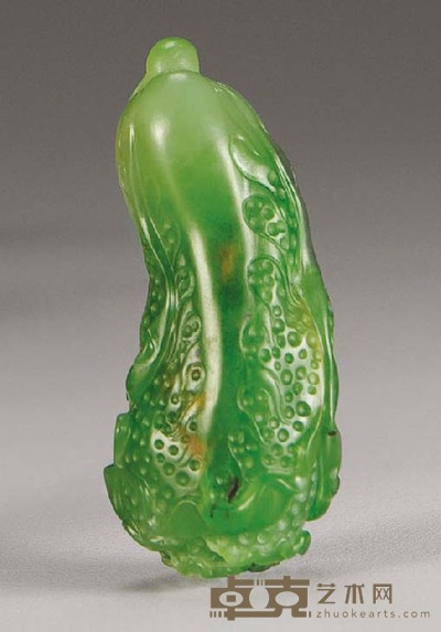 李剑 遇百财 碧玉挂件 49×21×18mm