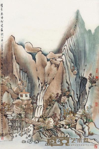 方俊 佳景 镜片 83×55cm