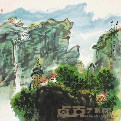 朱葵 蜀山晴夏 立轴 68×68cm