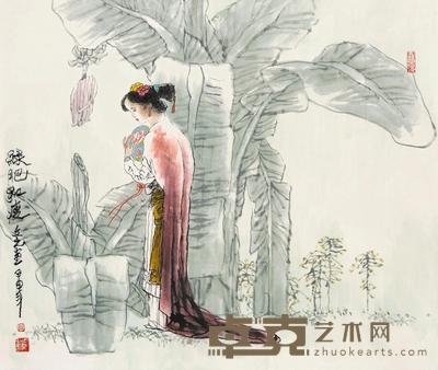 赵文元 绿肥红瘦 立轴 68×80cm
