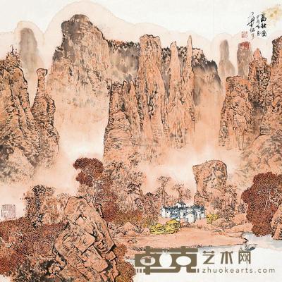 华拓 高秋图 立轴 68×68cm