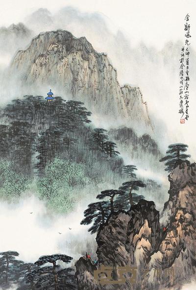 卢星堂 含鄱风光 镜片 68×45cm