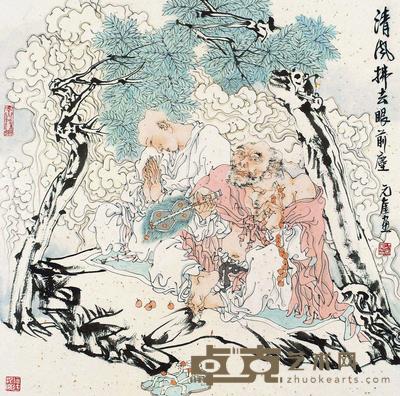 吴元奎 清风拂去眼前尘 镜片 67×67cm