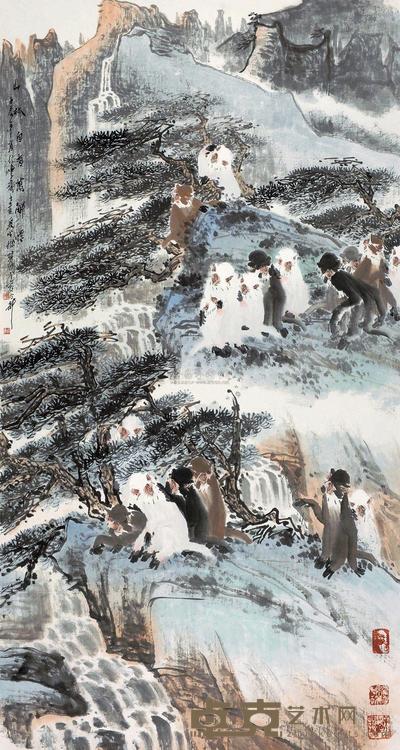 徐培晨 山林自有万斛情 镜片 180×79cm