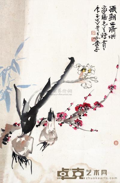 萧平 岁朝清供图 镜片 68×45cm