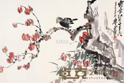 萧平 霜叶红于二月花 镜片 45×68cm