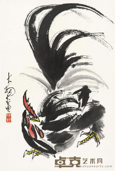 陈大羽 大吉图 镜片 68×45cm