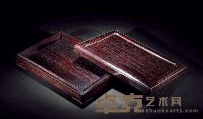 清 紫檀砚盒 22.5×15.5×4.5cm