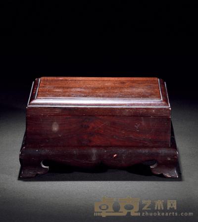 清 红木砚盒 13.5×10.5×4.3cm