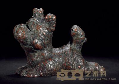 清 铜犬形摆件 长13.5cm