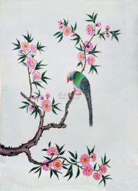 清 粉彩绘花鸟纹瓷板