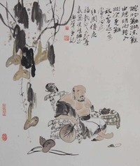 于湘华《人物》立轴