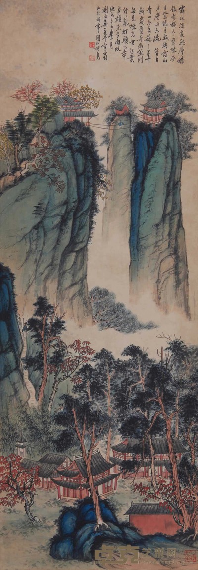 吴一峰《山水》立轴 111×39 cm