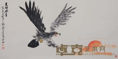 杭永祺《天骄风云》横幅 136×68 cm