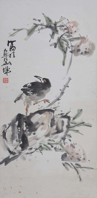 杨富明《花鸟》立轴