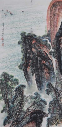 冯建吴《山水》立轴