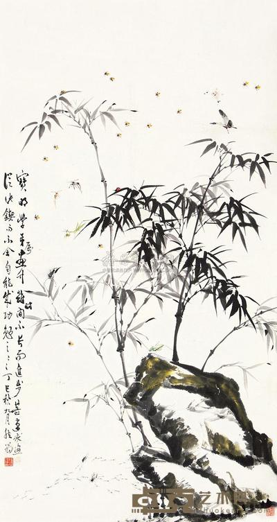 潘然 晓园清趣 立轴 127×67cm