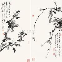 张中原 君子节操 （四件） 屏轴