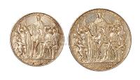 1913年德意志普鲁士打败拿破仑一百周年纪念2马克、3马克银币各一枚