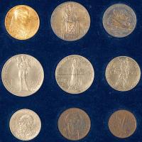 1929年梵蒂冈金属币一套九枚
