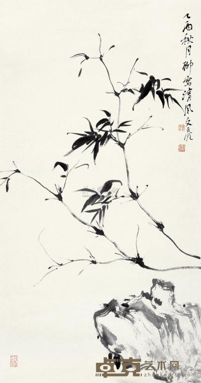李文亮 2005年作 花鸟 镜心 97×45cm