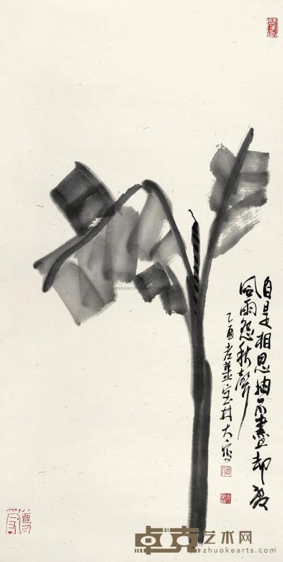 姜宝林 2005年作 花鸟 镜心 138×69cm