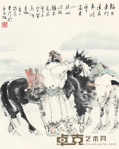 刘大为 2000年作 武判官归京 镜心 88.5×69cm