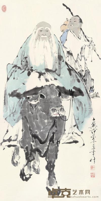 范曾 1997年作 老子出关 镜心 179×97cm
