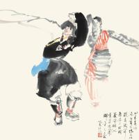 杨之光 1985年作 舞蹈人物 立轴